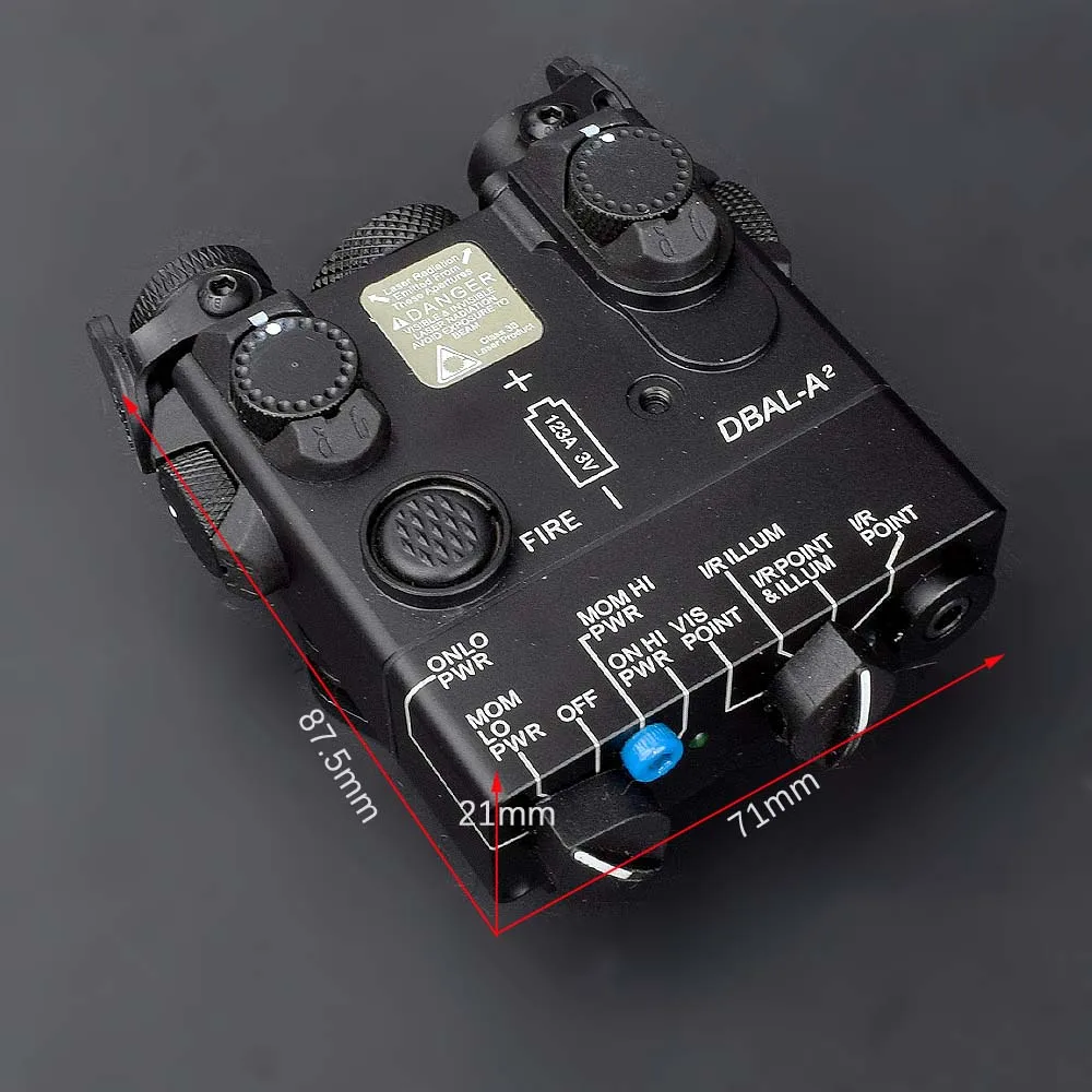 デュアルメタルレーザーポインターDBAL-A2,赤い赤外線戦術懐中電灯,LED