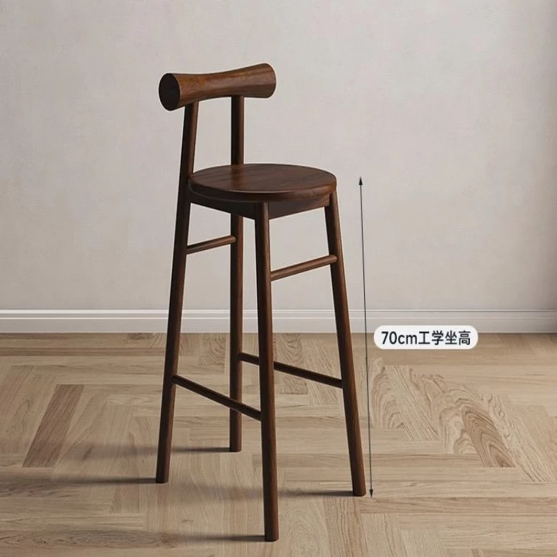 Particularly Durable Bar Chair Solid Wooden Modern Designer Vintage Bar Chair New Chinese Sense Bar Furniture Stolik Barowy XYBC
