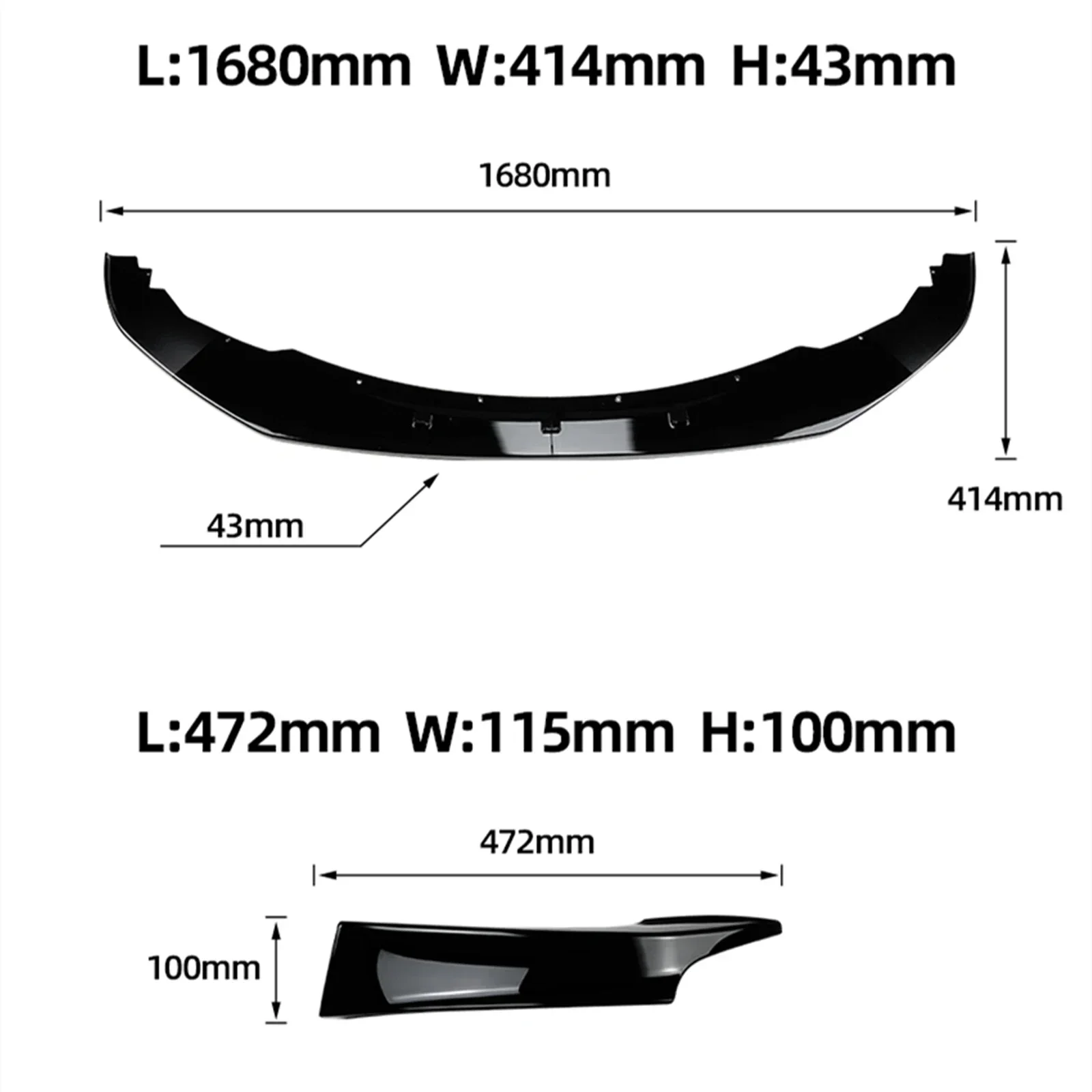 For BMW 1 Series F20 F21 M Sport 2012-2014 Front Bumper Lip Spoiler Splitter Cover Trim Carbon Fiber Car Accessories Body Kit