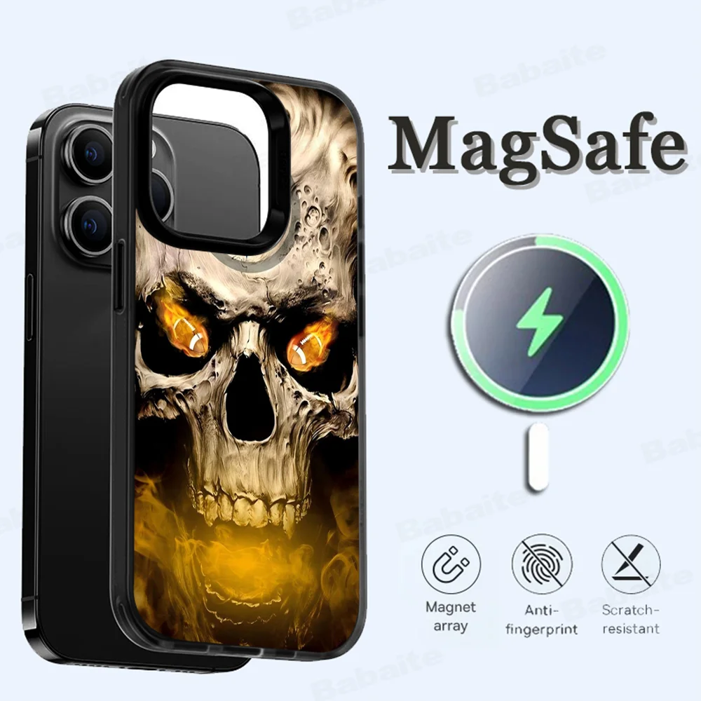 S-Steelers Team Phone Case Magesafe Magnetic Wireless Charge Case For iPhone 16 11 12 13 14 15 Pro Max Plus Mini