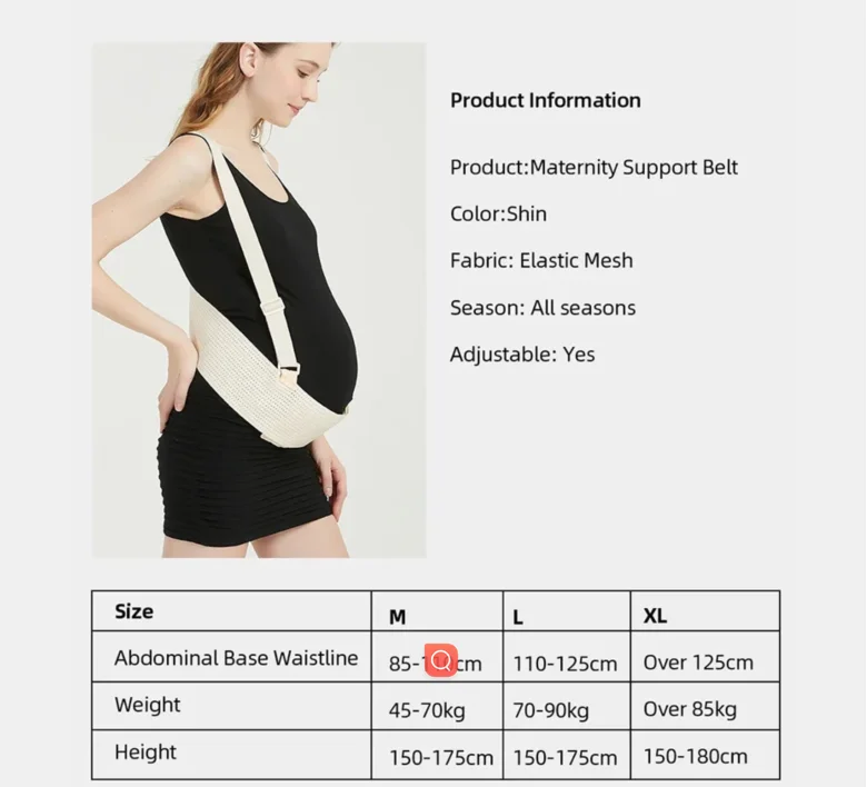 Maternity Belly Bands For Pregnant Women Belt Pregnancy Support Breathable Abdominal Binder Back Adjustable Belly