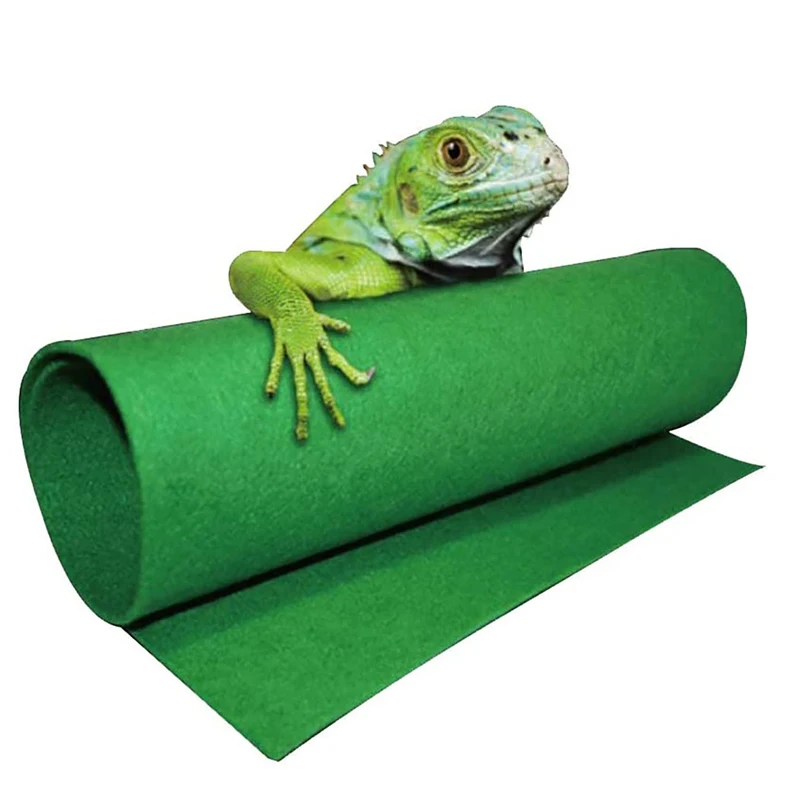 

1PCS Reptile Carpet Reptile Pet Terrarium Lizard Carpet Absorbent Heat Insulation Reusable Pet Turtle Snake Soft Matting