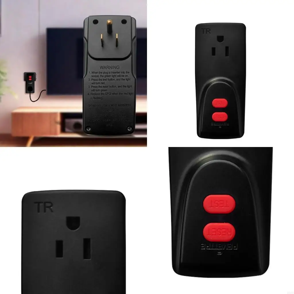 

Защита для защиты утечки заглушка 15A RCD Adapters Security Adapters с разъемом обнаружения выключателя для выключателя для для