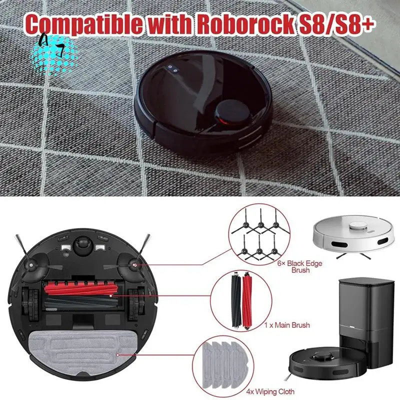 

A07F-для пылесоса Roborock S8 Pro Ultra, основная боковая щетка, фильтр Hepa, швабра, тканевые мешки для пыли, запасные части