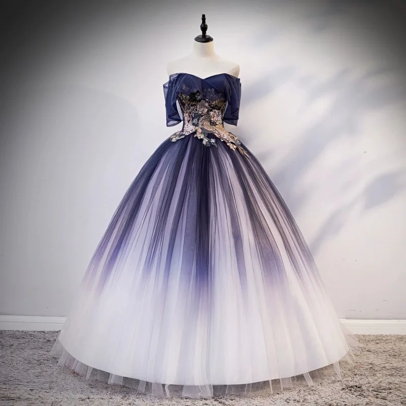 ที่กําหนดเองชุดบอล Quinceanera ชุด Appliques Tulle พรหมวันเกิด Party Gowns อย่างเป็นทางการ Vestido De Anos 15