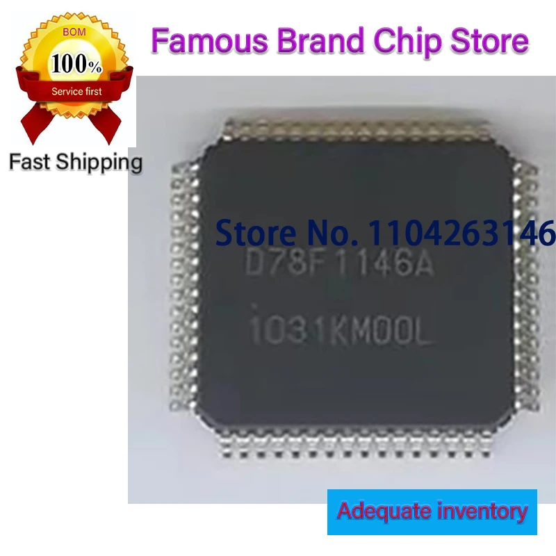 1pcs/lot D78F1146A UPD78F1146AGK-GAJ-AX  QFP64 new original