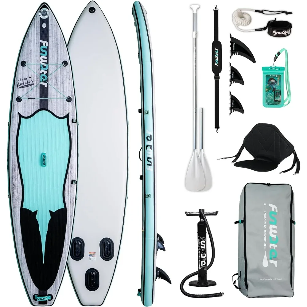 

Inflatable Paddle Boards Stand Up Paddleboard Wide Stable with Premium SUP Paddle Board Accessories Non-Slip Deck Ultra-LIght