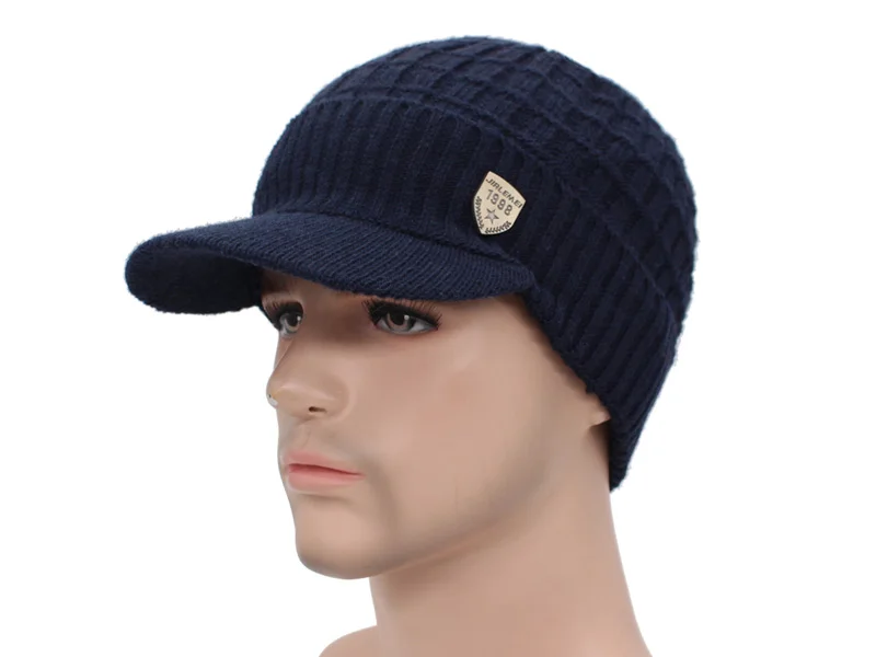 Gestrickte Hut Skullies Beanies männer Winter Hüte Für Männer Schal Kappe Frauen Winter Beanie Hut Beany Männlich Homme Gorro motorhaube Kappen – Detail 8