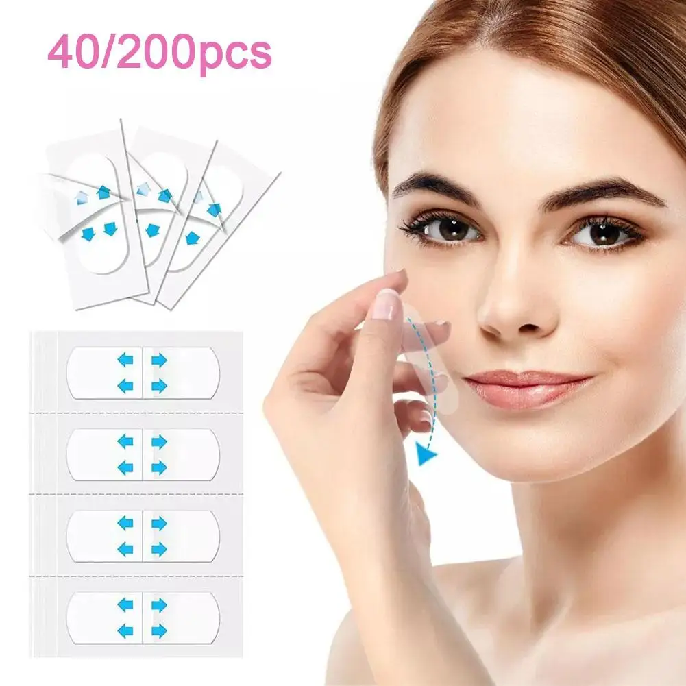 40/200PCS Invisible Wrinkle Removal Sticker - V Face Mask Lift Tapes Slimming Facial Patch A6Y6