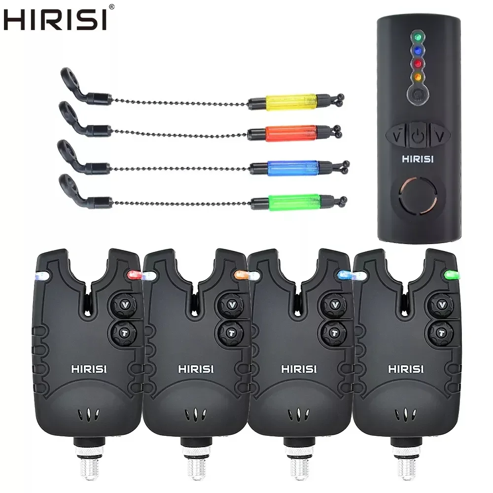 Hirisi Wireless Carp Fishing Alarm Set 1+4 Waterproof Fishing Alarm Indicator SQ-4 Bite Indicator