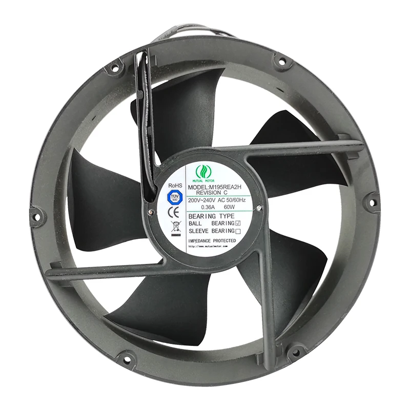 M195REA2H 2206 222x222x61mm AC 220V 0.36A 65W Cabinet Equipment Heat Dissipation Fan