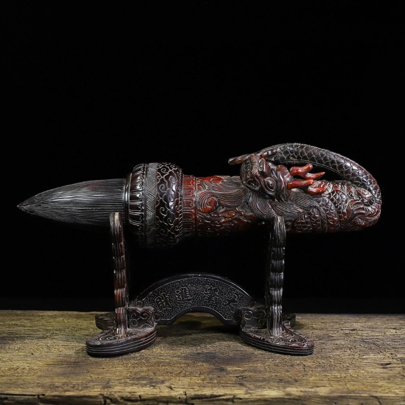 

Horn engraving dragon pen ornament length 41 cm width 16 cm height 22