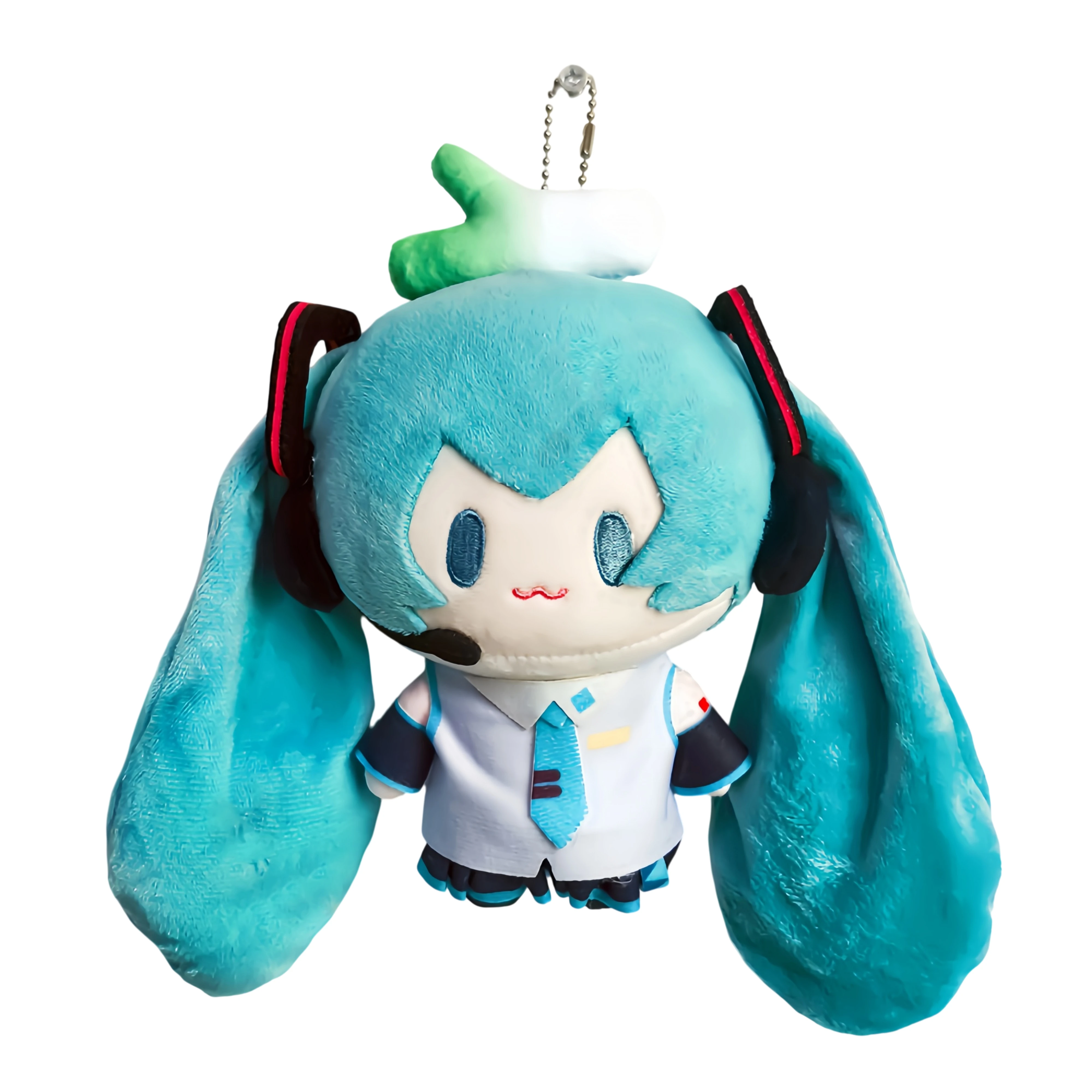 10-20CN Hatsune Miku Chokkorisan Plüsch-Taschenanhänger, auf Lager, Anime-Taschenaccessoire für Fans, Schlüsselanhänger mit den Figuren Rin, Len, Luka, Meiko und Kaito. – Detail 8