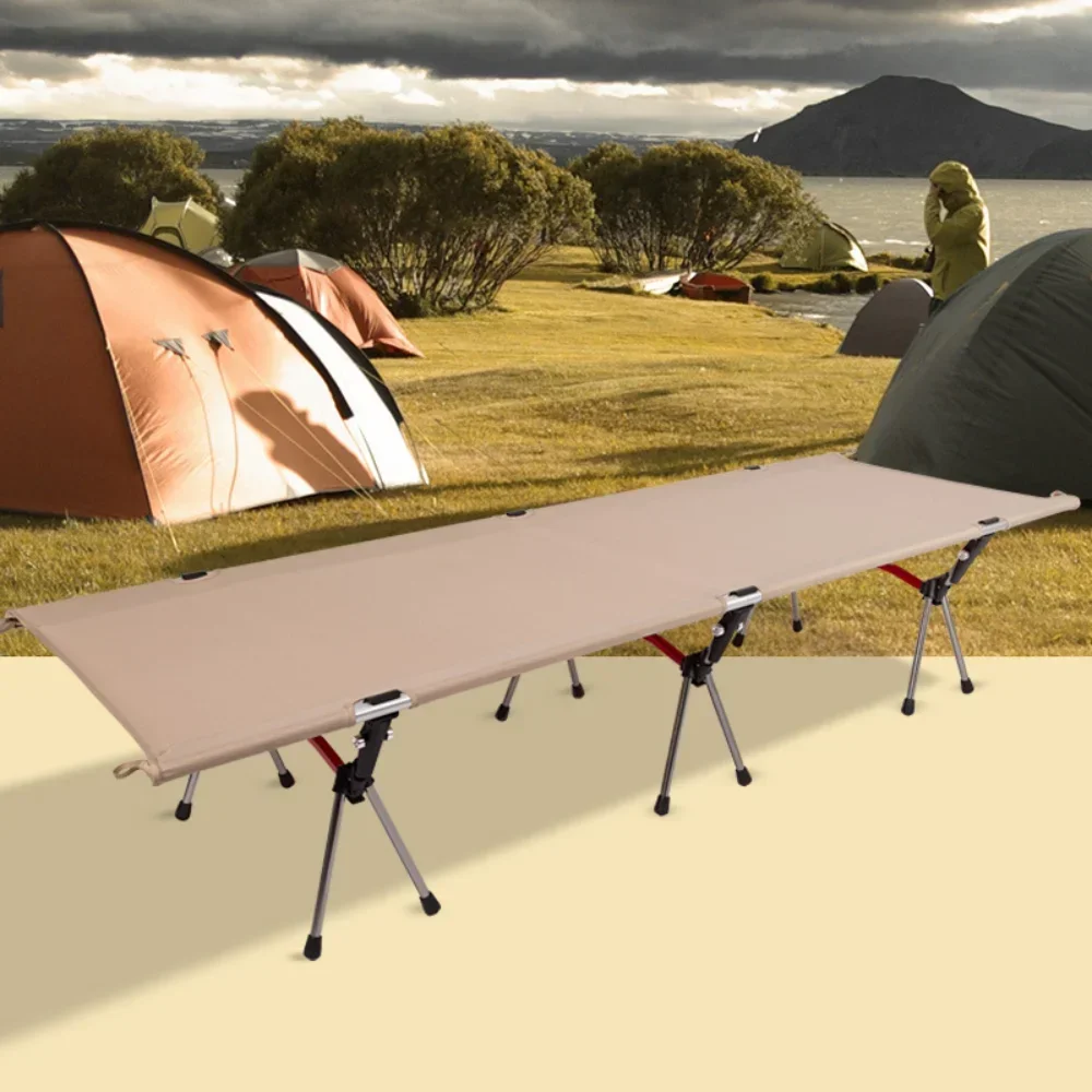 

Hot Sales Folding Camping Bed Oversized Camping Cot Supports Portable Folding Bed Foldable Portable Outdoor Beach Travel Kid Sle