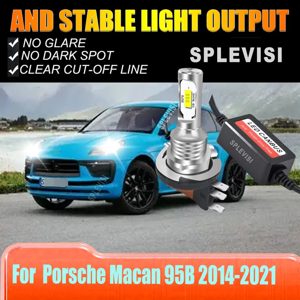 

2x H15 DRL Xenon White Headlight Bulbs 70w Canbus Light Lamp For Porsche Macan 95B 2014 2015 2016 2017 2018 2019 2020 2021