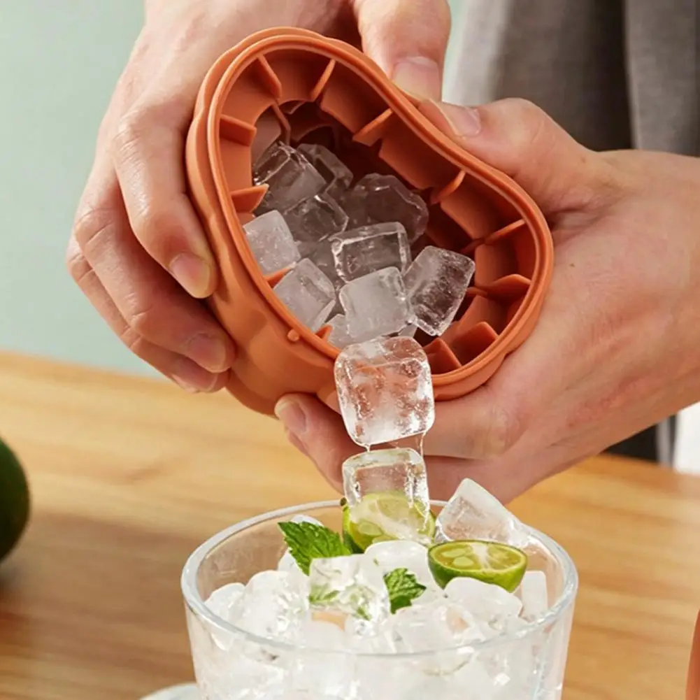 Pumpkin Ghost Ice Tray Silicone Ice Cube Mold Halloween Ice Bucket Mold with Drain Basket Pumpkin Ghost Silicone Tray 2-in-1