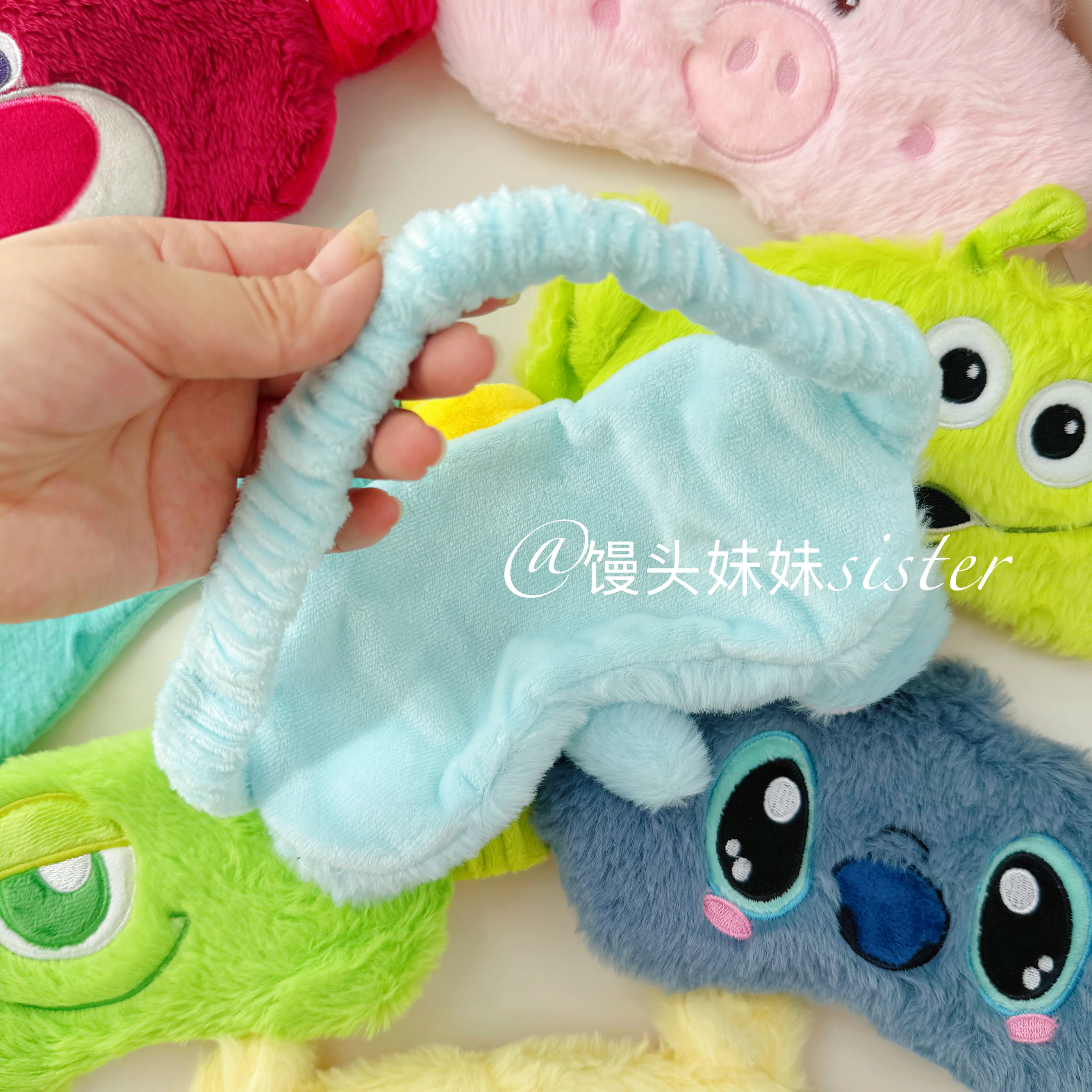 Cute Sleeping Eyepatch Stitch Dumbo Sullivan Plush Eye Patch Girl Alien Lotso Shading Eye Mask Travel Rest Eyepatch