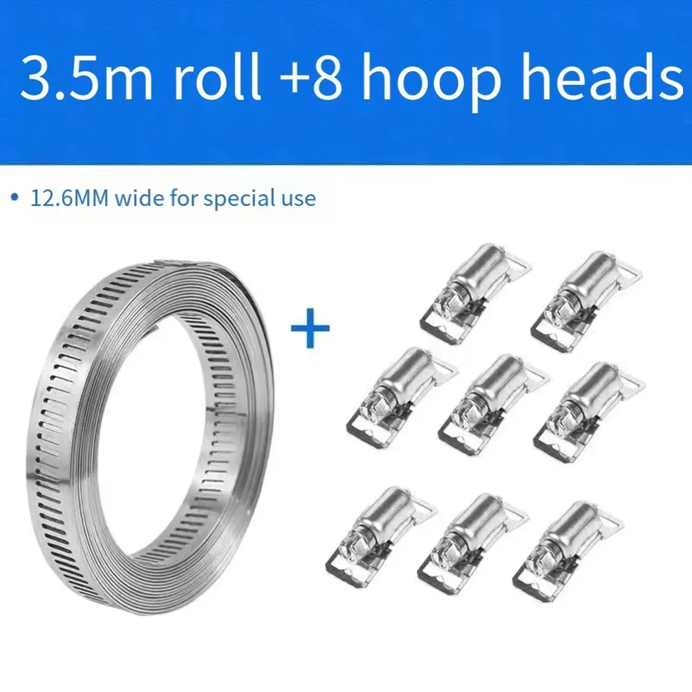 Stainless Steel Hose Clamp 304 Stainless Steel Clamp Detailed Buckle Design Easy To Use High-quality Materials