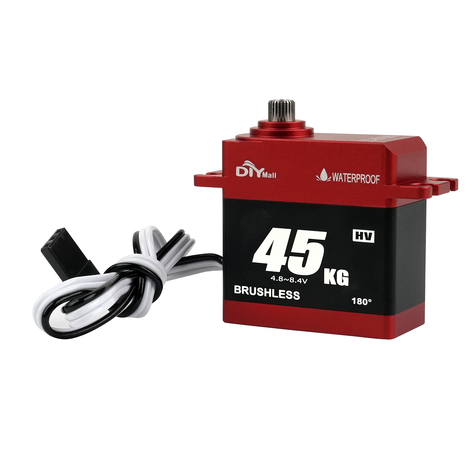 BLS-HV45MG 45KG Brushless Digital Servo 8.4V HV Waterproof IP67 Metal Gear Aluminum Case 180 270 360 Degree RC Car Truck view 3