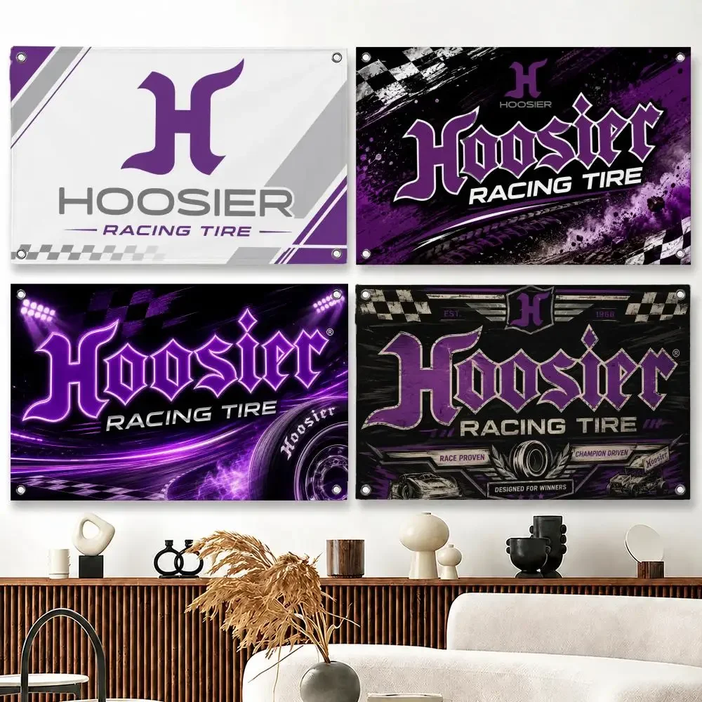 Brand Hoosier Racing Tire Flags flag Suitable For Party Club Outdoor Interior Wall Decoration Banner Fans Gift