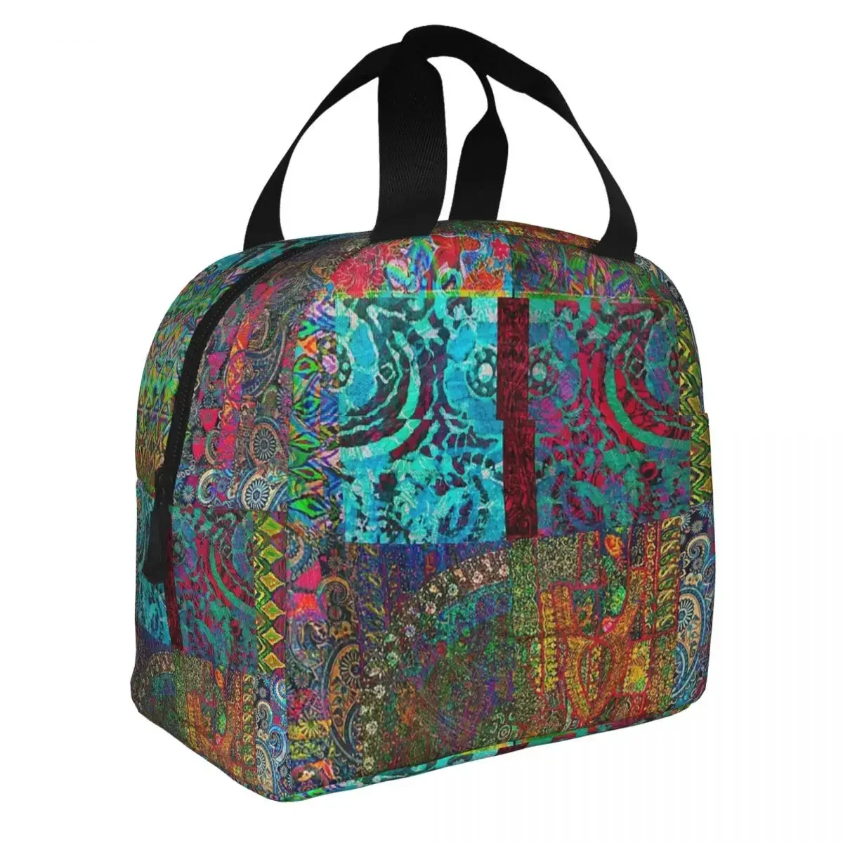 Bohemian Wonderland Lunch Bags Portable Insulated Cooler Hippie Mandala Paisley Boho Thermal Cold Food Picnic Tote for Women