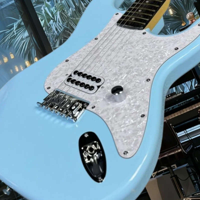 

Подарок на Рождество 39-дюймовый синий белый STS электрогитара корпус из красного дерева накладка из палисандра Бесплатная доставка