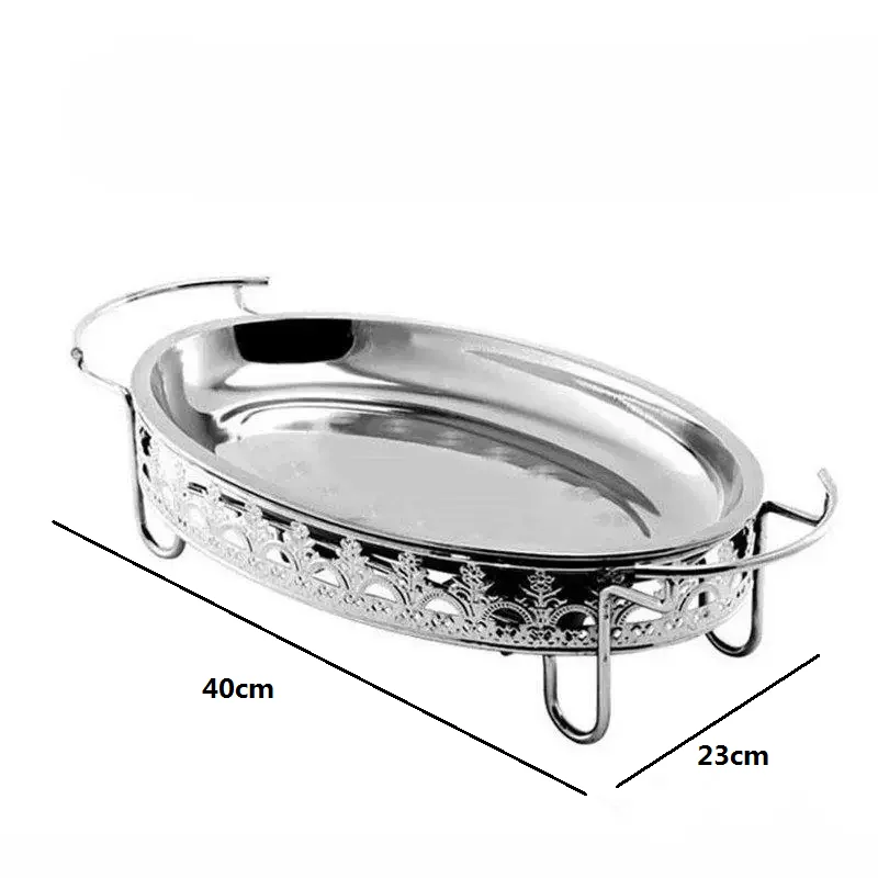 Commercial grilled fish plate Oval baking tray Alcohol heater Egg shaped heating Simple fish plates Dinner plate Fish grill
