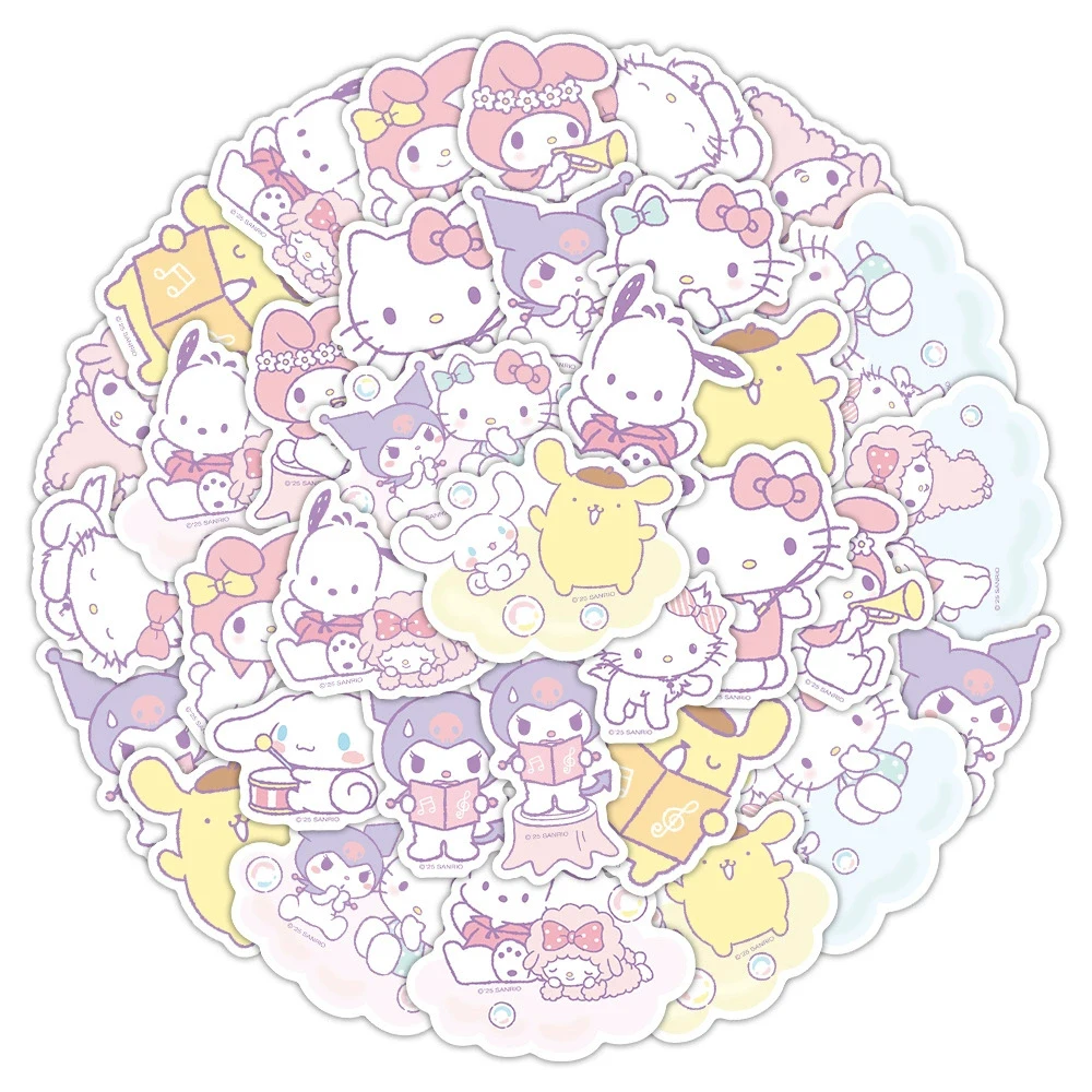 10/30/50 Stück Kawaii Sanrio Cartoon-Aufkleber, niedliche Melody Cinnamoroll-Aufkleber, Spielzeug, DIY, Schreibwaren, Telefon, Notizbuch, Dekoration, Aufkleber – Detail 3