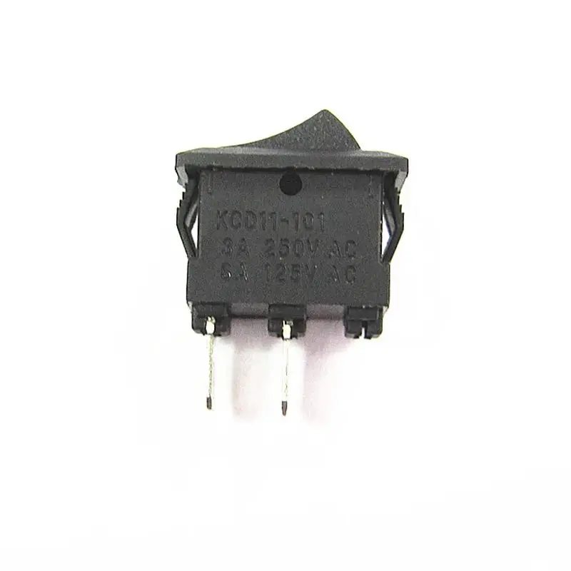 5pc/set Delicate Rocker Switch 10 * 15 mm AC 3A/250V 6A/125V 2 Pin Red Black ON/OFF I/O Micro switch