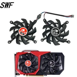 Ventilador de refrigeración para tarjeta gráfica, pieza de repuesto para colorida GeForce GTX 1660Ti 2060 2060, 4 pines, RTX 1650 1660, 2 unidades por lote