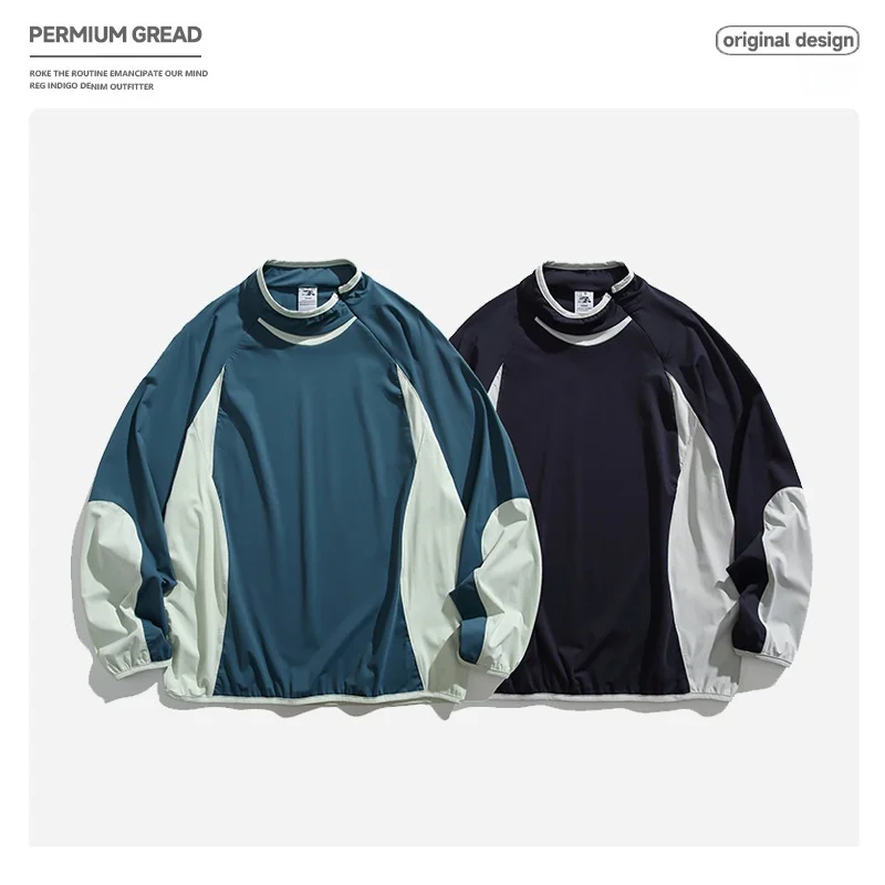 

Spring New Functional Color Blo Outdoor Sports Hoodie American Sle Casual Overhead irt for Young Men