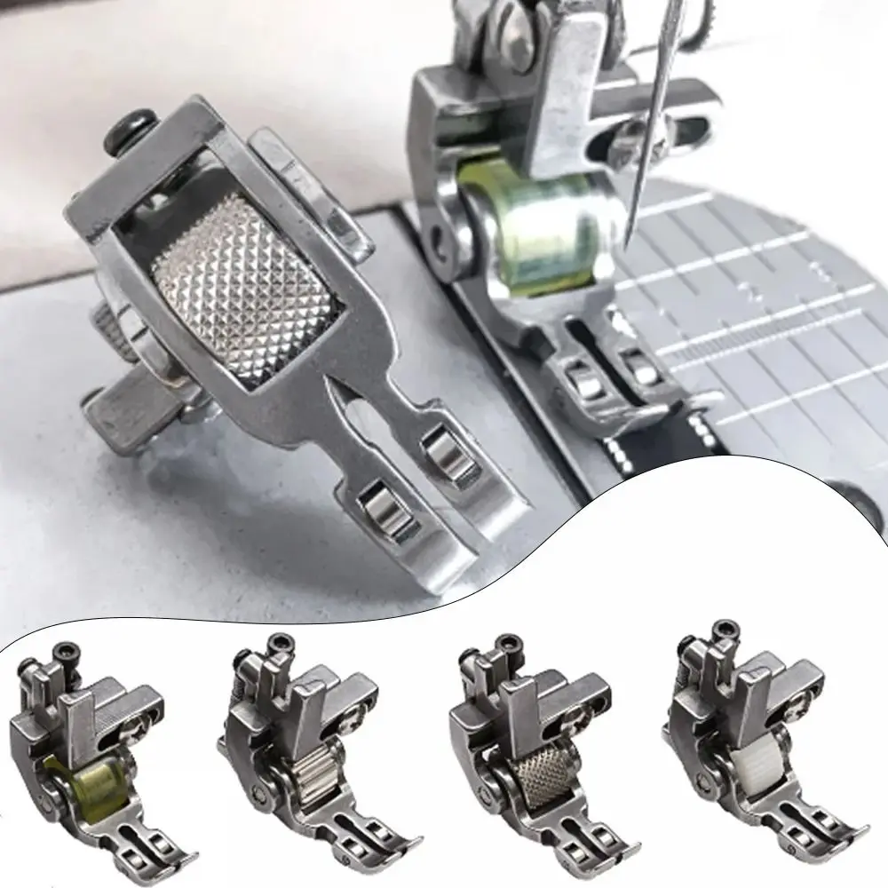 Rolo de aço universal Presser Foot, roda estreita, ajustável, esquerda e direita, T3, 4 tipos