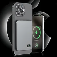 Banque d'alimentation Ultra mince pour MagSafe, batterie Portable magnétique sans fil à charge rapide avec affichage LED pour iPhone Samsung téléphone Airpods 1
