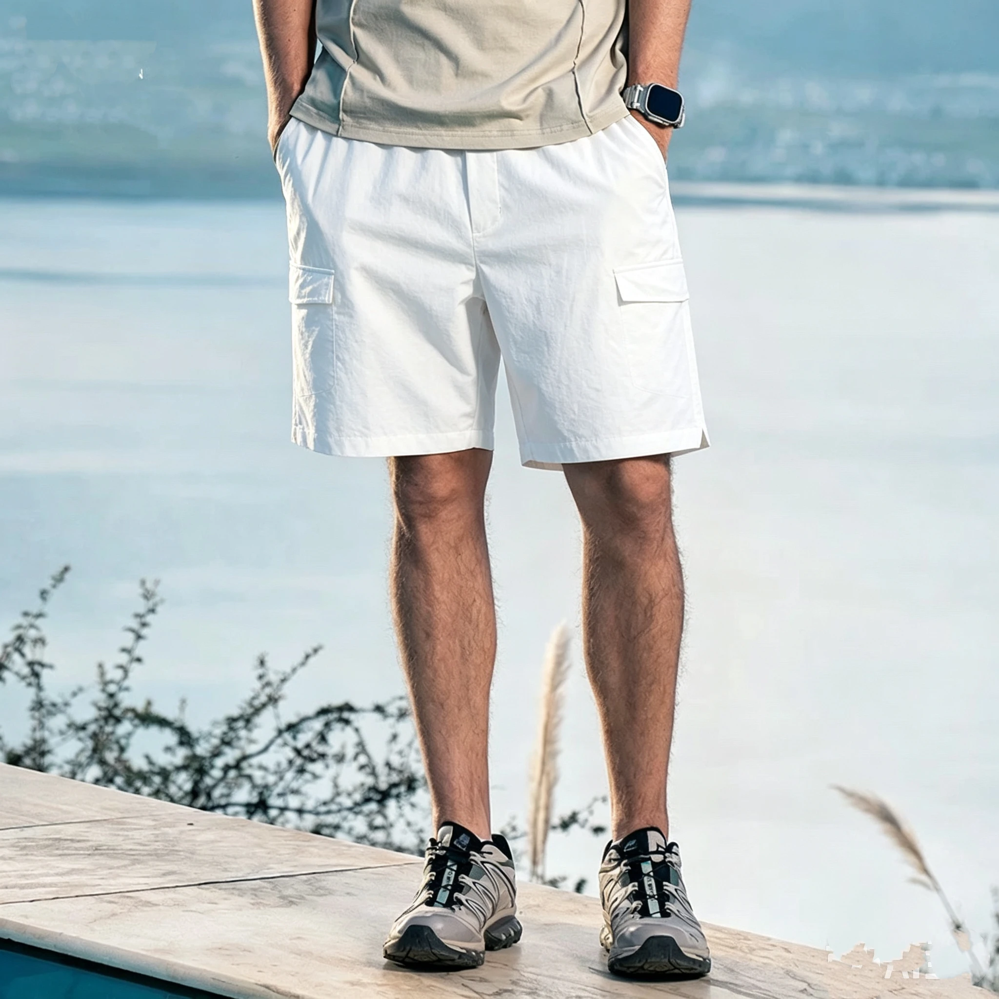 2026 Summer Golf Clothing New Men's Logo Solid Color Casual Sports Golf Shorts Outdoor