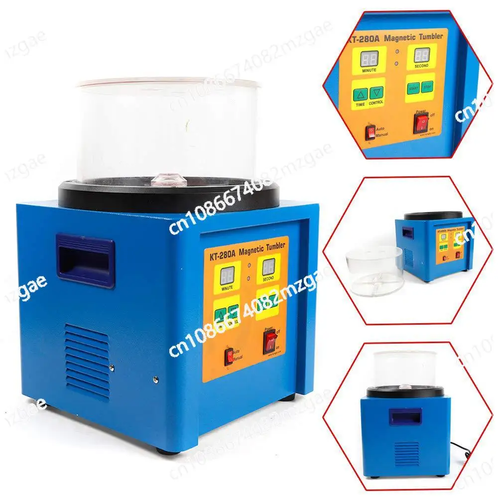 

KT-280A Magnetic Polishing Machine Jewelry Polisher - Automatic Forward Reverse Deburring Grinding Equipment
