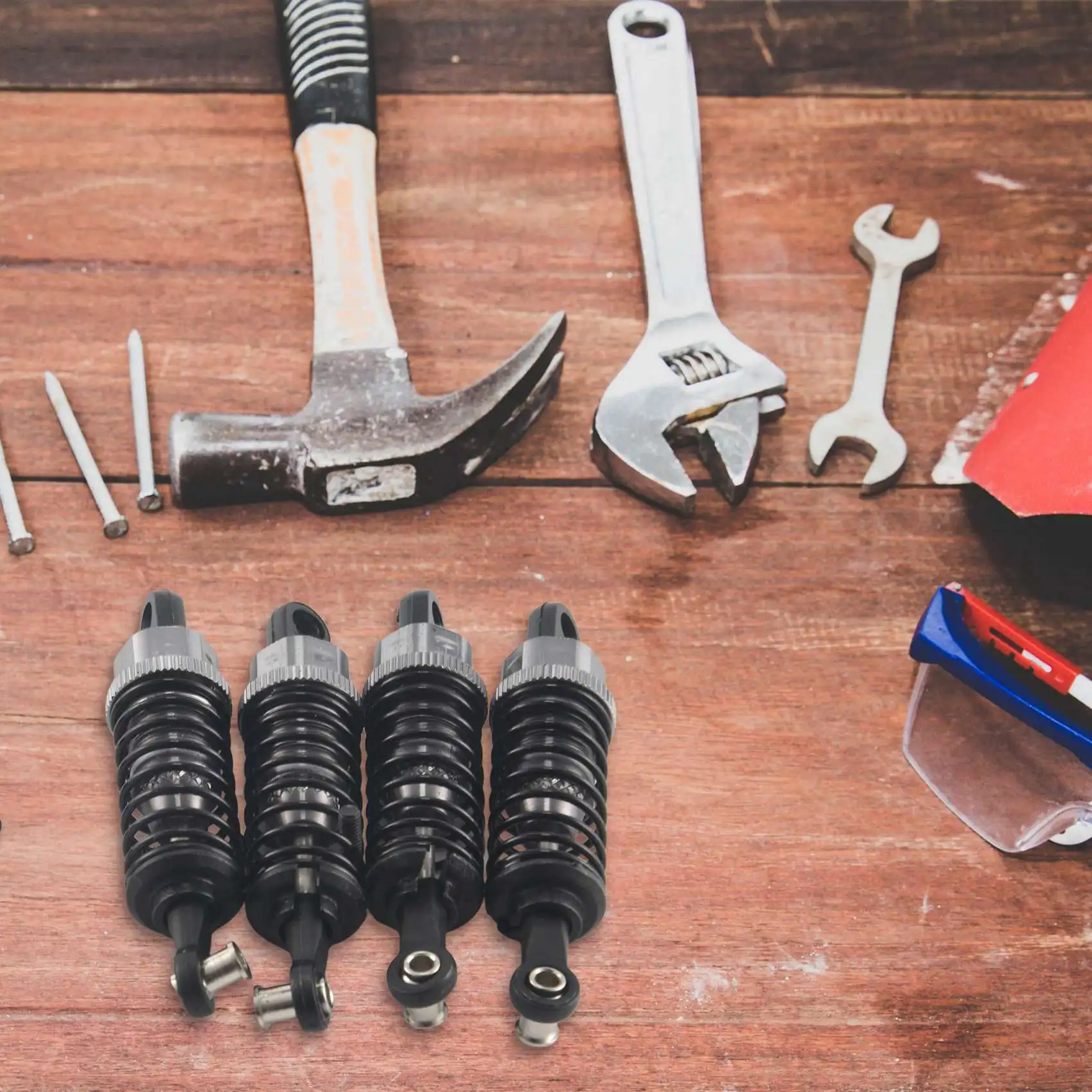 Amortiguador de aluminio para coche de control remoto WLtoys 1/18, piezas de repuesto ensamblado, 4 A949-55, A959, A979, K929, A959-B, A979B