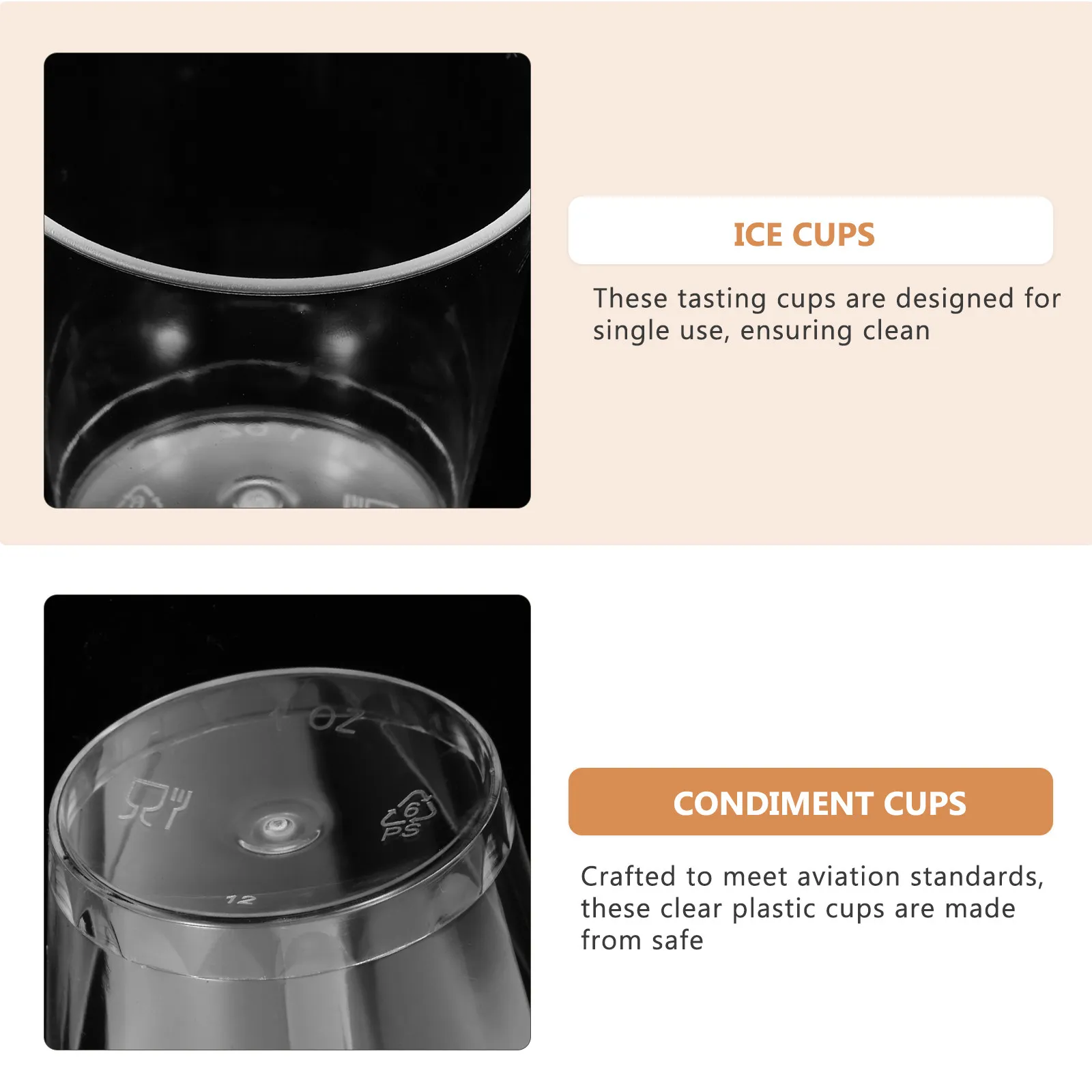50Pcs Versatile Clear Plastic Tasting Cups Single Use Mini Drinking Cups for Water Tea Milk Tea Fruit Samples Condiment