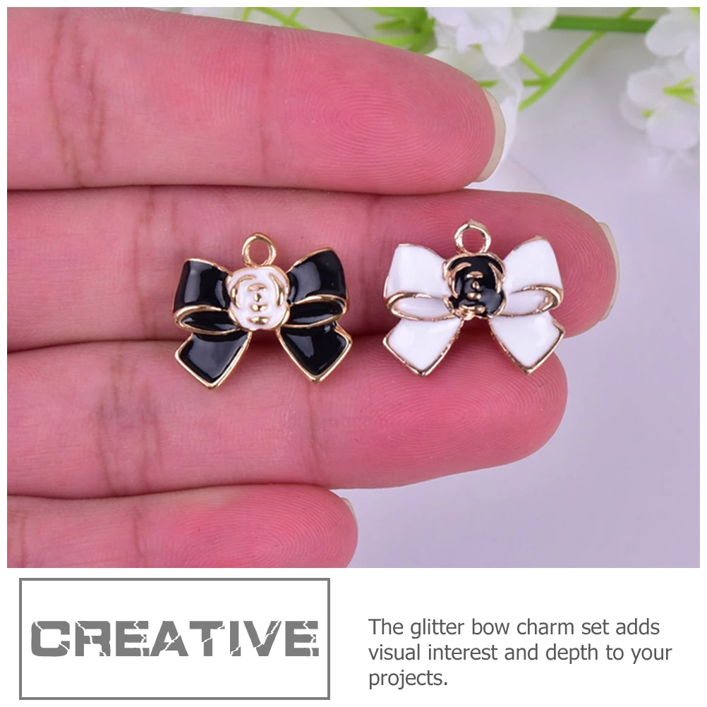 

20 Pcs Bow Ornaments Jewelry Making Girly Charms for Decoration Pendant Alloy Pendants and Decorations
