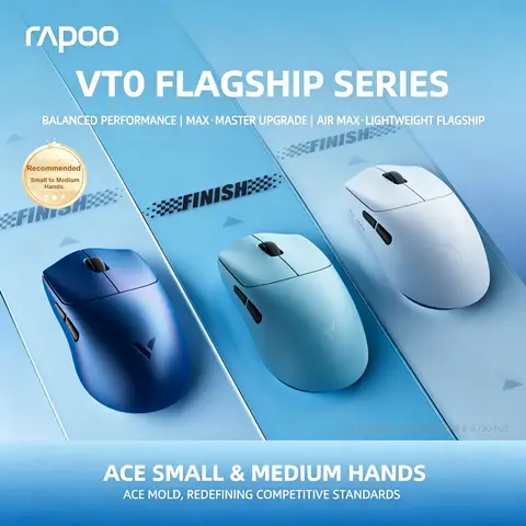 Rapoo VT0 Air MAX Wireless Gaming Mouse 8K Polling Rate 39g Lightweight 30000DPI Optical Encoder Esports Mouse for PC Laptop