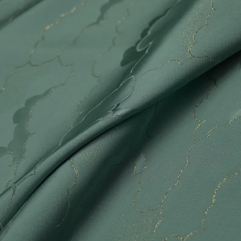 Woven gold pure silk new Chinese-style Hanfu and cheongsam fabric
