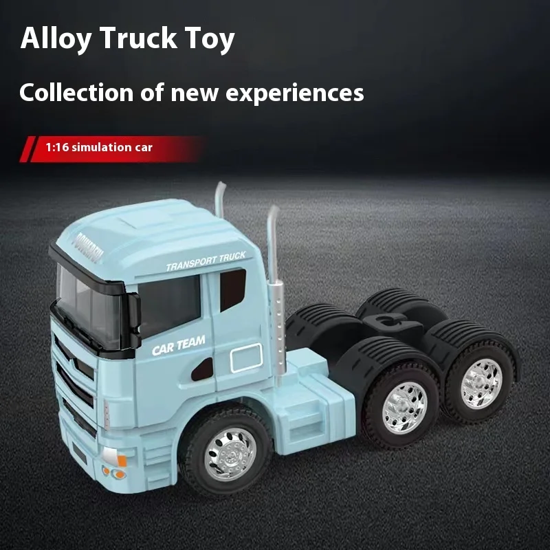 1:64 Alloy Truck Cab Model, Retro Style with Pull-Back Motor Action, Perfect Kids Toy, Miniature Collector's Item