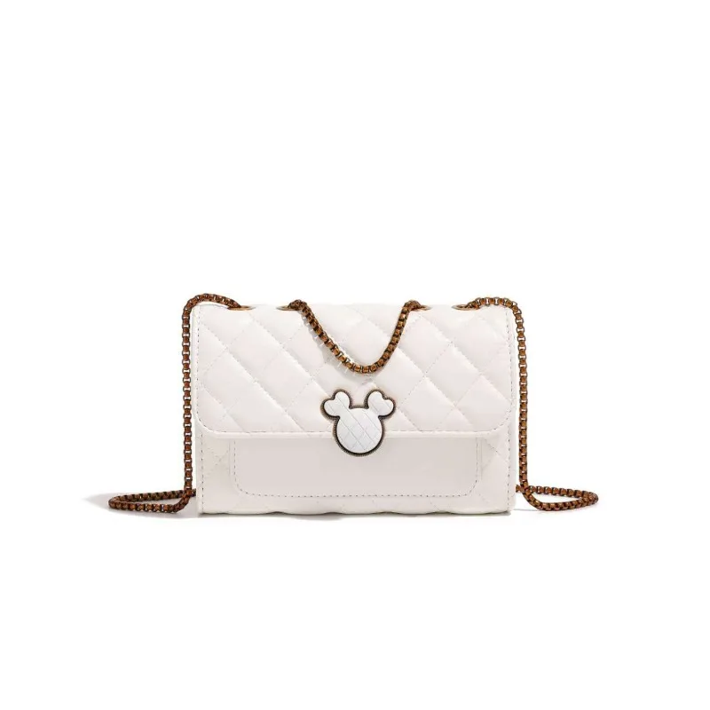 

Винтажная сумка через плечо с Микки Маусом Disney, женская большая вместительная стеганая сумка через плечо с цепочкой для студентов, повседневного использования