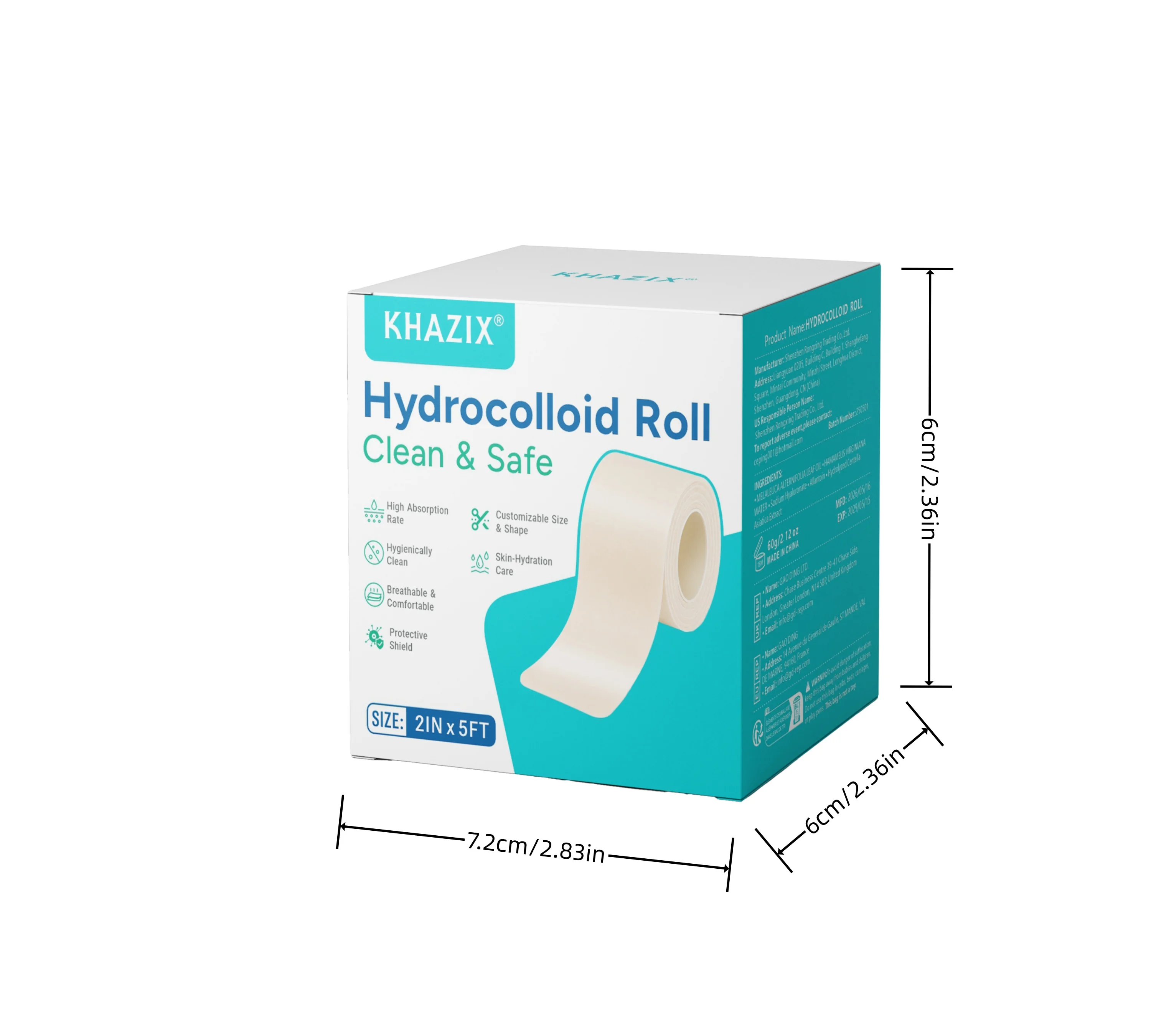 1 Rolle Hydrokolloid-Pickelpflaster, Unsichtbares Akne-Abdeckband, Zuschneidbare Pickelpflasterstreifen, Wasserdichte Atmungsaktive Hautpflege – Detail 5