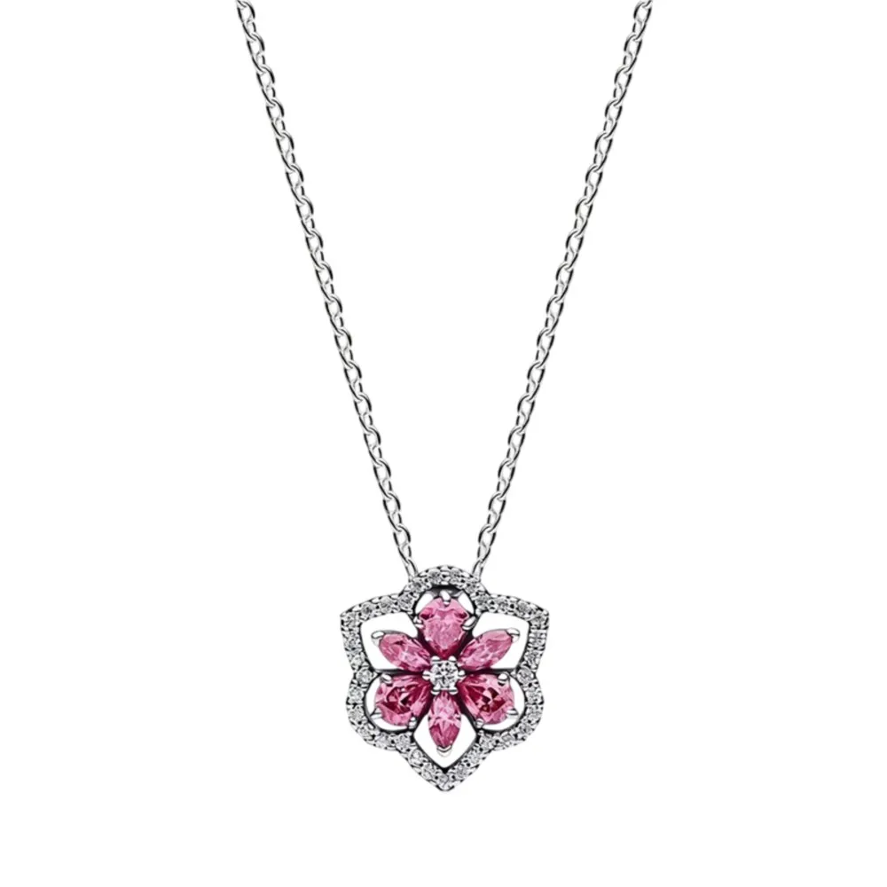2026 new hot selling 925 sterling silver rainbow tennis necklace for women DIY fashion boutique wedding party jewelry gifts - view 6