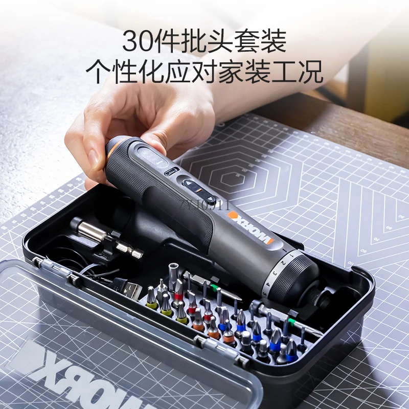 مفك براغي كهربائي صغير قابل لإعادة الشحن، أداة كهربائية متعددة الوظائف برأس دفعة