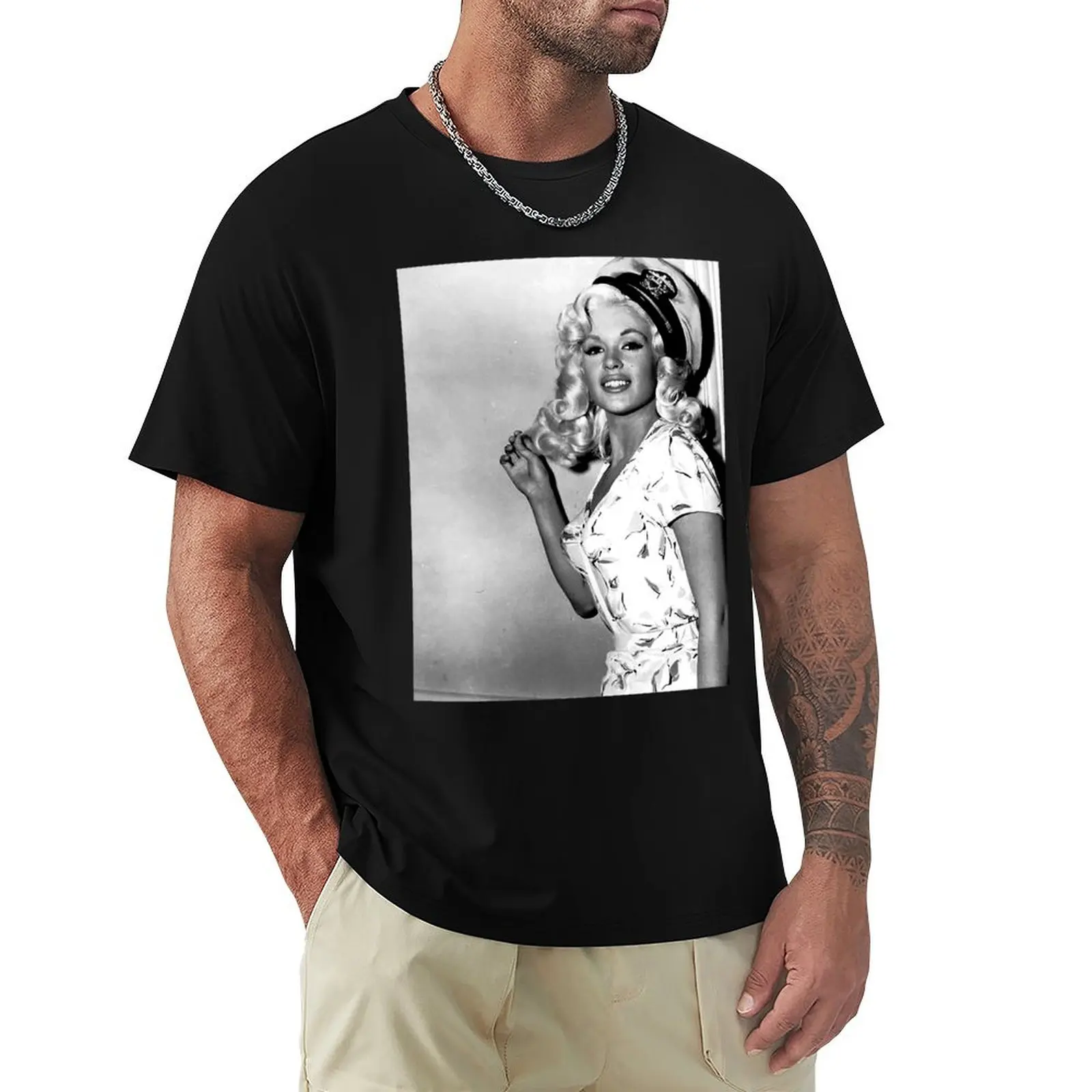 

Jayne Mansfield T-Shirt Basic Crew Neck Short Sleeve Top