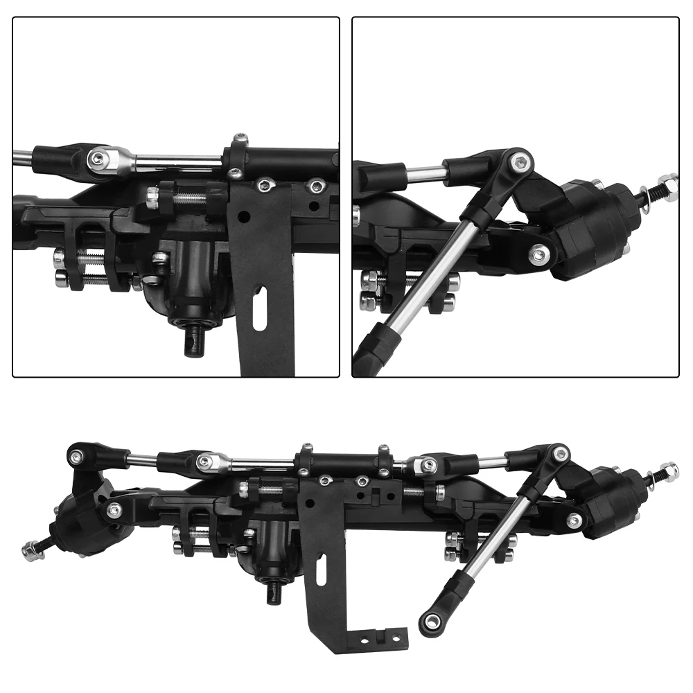 H10 Portal Axle Set - Plastic +Brass or Aluminum Alloy Front & Rear Complete Axles for Vanquish 1/10 RC Crawler Car Upgrade