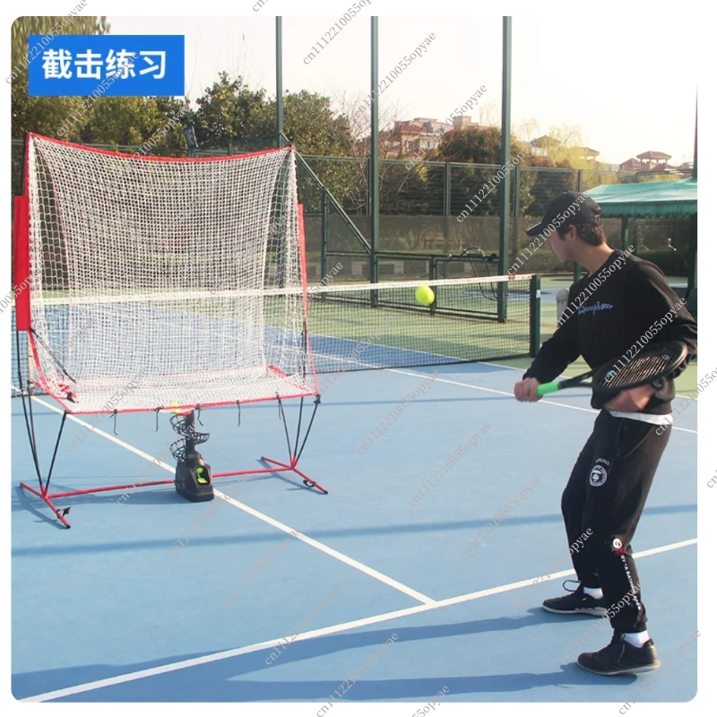 Tennis Ball Throwing Machine, Single Person with Catch Net Practice, Self Serve Machine for Training Equipment