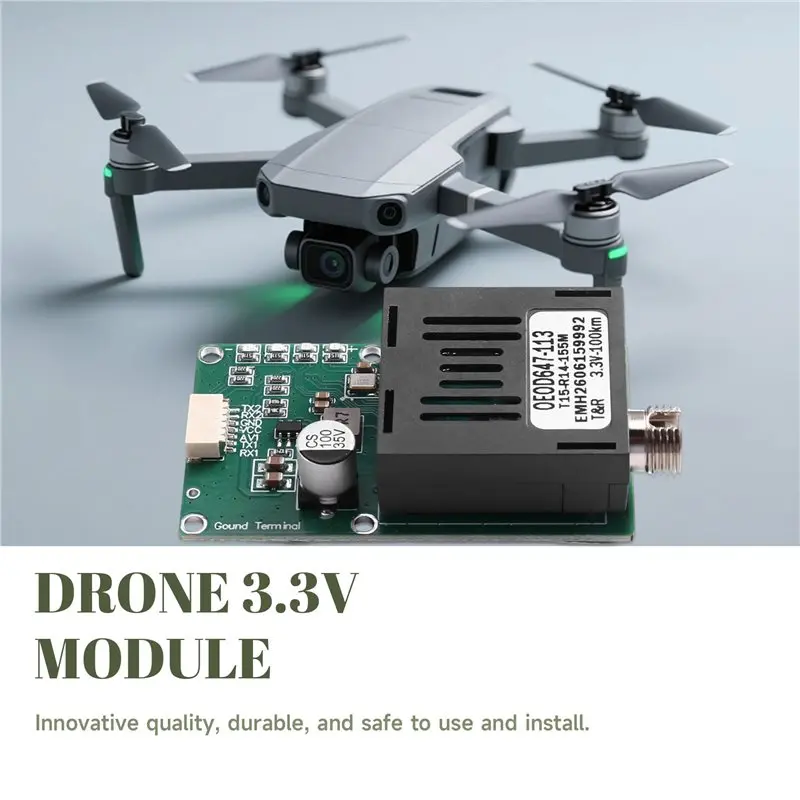 Hot Selling-FC RX/TX/AV/VCC/GND For Drones TTL To Fiber Optic Module Kit- 100KM TTL Optical Transceiver DC 5.5-26V,FC RX/TX/AV/V