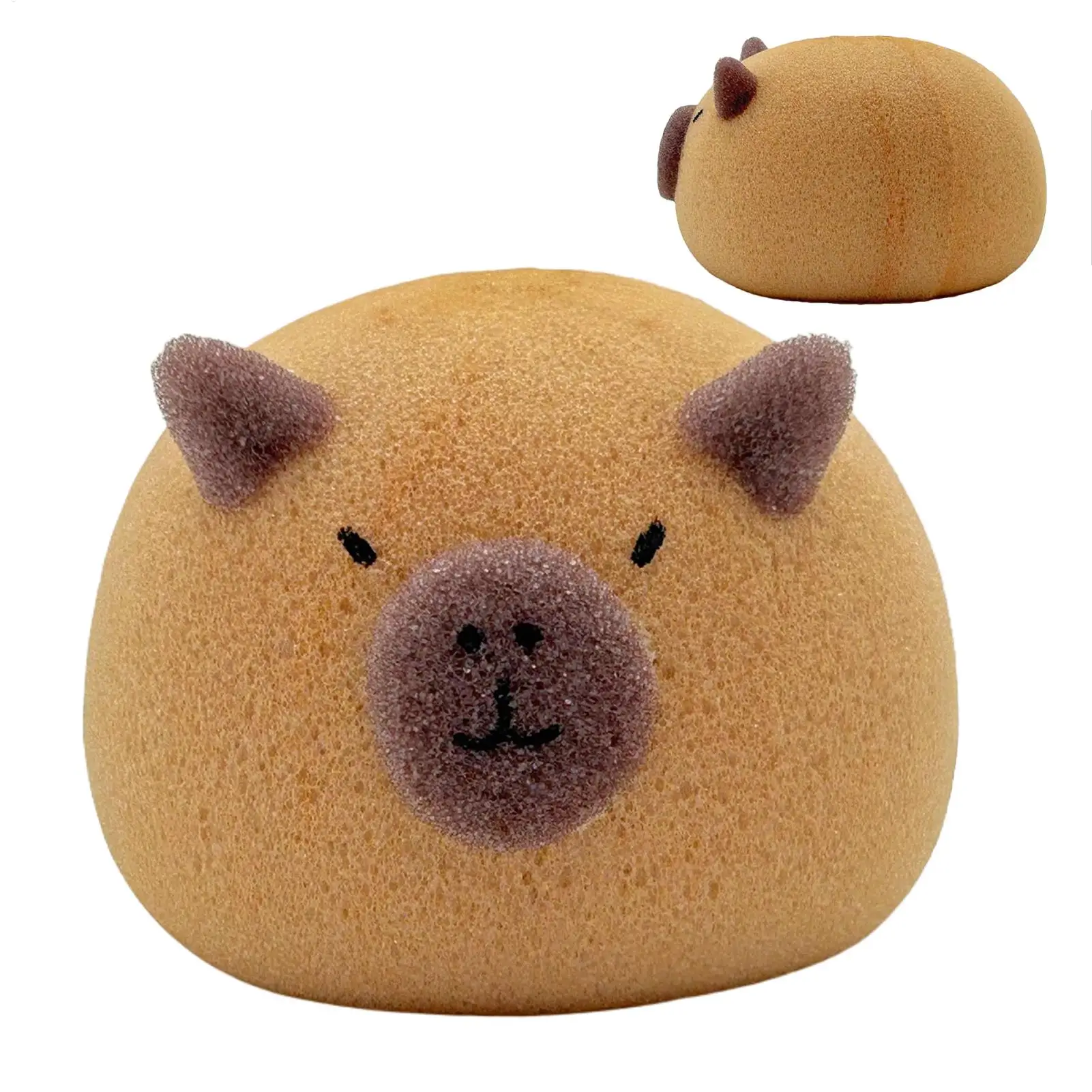 Capybara-förmiger Badeschwamm Weicher Schaumstoff-Rückenschrubber für Kinder Sanftes Peeling und Massage-Reinigungswerkzeug